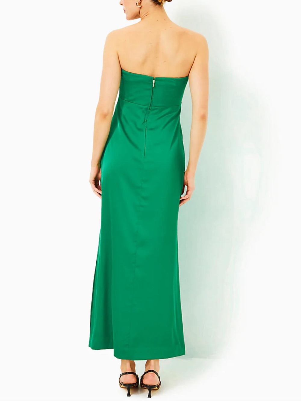 NWT Lilly Pulitzer Carlynn Satin Maxi Bow Dress - Picture 2 of 3
